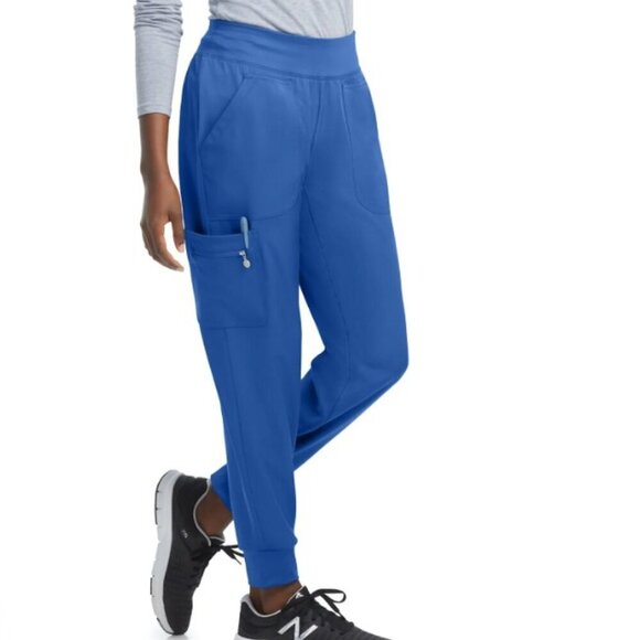 BEYOND SCRUBS Petite XS Women Royal Blue Serena Jogger Scrub Pants Medical - Picture 1 of 10